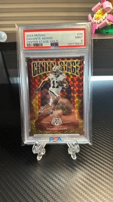 2024 Panini Mosaic DAVANTE ADAMS Center Stage Gold Prizm /10 Raiders #20 POP 1!!