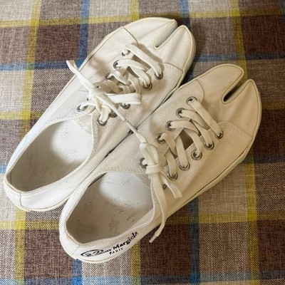 Maison Margiela Tabi Low-Cut Sneaker Gr. 39 weiß Canvas Schuhe guter Zustand