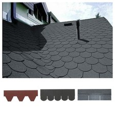 18x Roofing Felt Shingles Tiles Roof Asphalt Shed Houses Fishscale Hexagonal