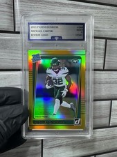 2021 Panini Donruss Michael Carter #268 Rookie Press Proof Gold Jets Flawless G…
