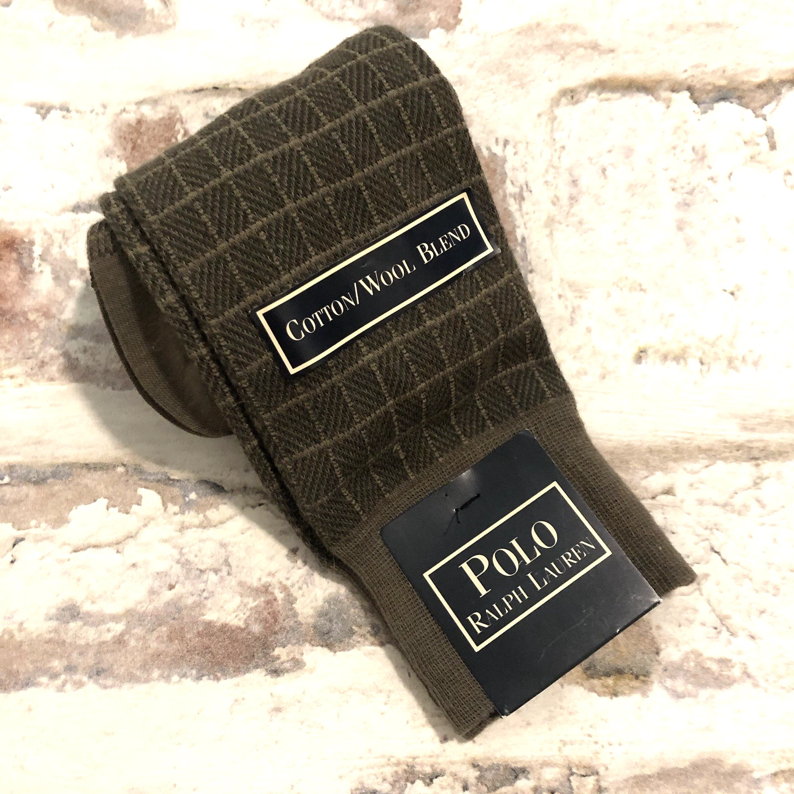 Vintage Polo Ralph Lauren Moss Herringbone Cotton Wool Socks Made in Japan
Opens in a new window or