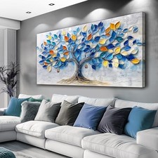 Wall Art For Living Room Bedroom Wall Decor For 40"L x 20"W Abstract Blue Tree