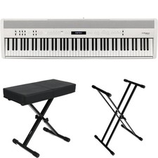 Roland FP-60X Digital Piano Essentials Bundle - White