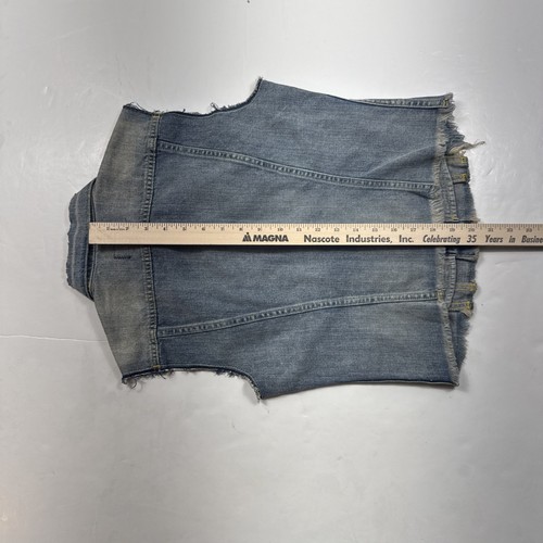 Ralph Lauren Denim & Supply American Flag Distressed Denim Vest Women's XS USA - Picture 8 of 9