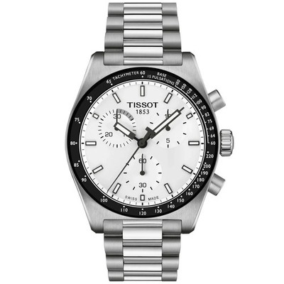Unbenutzte TISSOT PR516 T149.417.11.00 Weiß Quarz Herrenuhr in Box