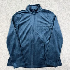 Croft & Barrow Full Zip Long Sleeve Velour Jacket Women's Size Small Ocean Blue