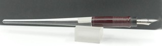 Esterbrook Dip Less Burgundy w/Lucite Taper Desk Set Pen 9668 Nib 1940's