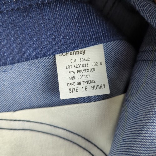 Vintage JC Penney Jeans Boys 16 Husky 31x29 Blue Straight Leg Western 80s 90s - Picture 20 of 22