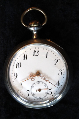 Antike Galonne Taschenuhr Silber 800 Schweiz Zylinder 10 Steine