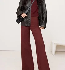 NWT Bananarepublic High-Rise Wide-Leg Everywhere Ponte Pull-On Pant