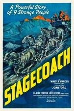 Stagecoach Western film John Ford 1939 Movie Poster reprint wall art 12x18