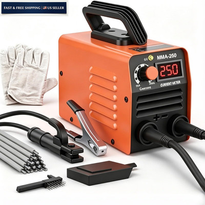 Super Mini Stick Welder Machine,110V 250A ARC Portable MMA Welding Orange