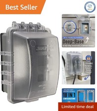 1-Gang Lockable Weatherproof Outlet Cover - Deep Base for Outdoor Safety