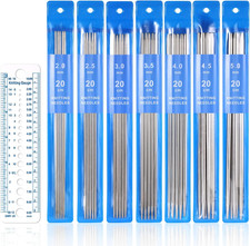 35Pcs Double Pointed Knitting Needles Set, 7 Sizes DPNS Knitting Pins 2 Mm to 5