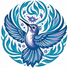 30 Custom Artistic Inspired Hummingbird Personalized Address Labels