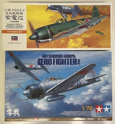 660 ~ TAMIYA/Hasegawa 1/72 Zero Fighter Type 21 & Shiden Kai 2 aircraft/item