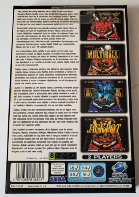 Jeu Digital Pinball - Sega Saturn Version PAL - Complet En Très Bon état