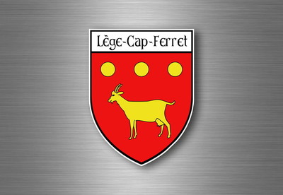 Sticker decal souvenir car coat of arms shield crest city france flag ...