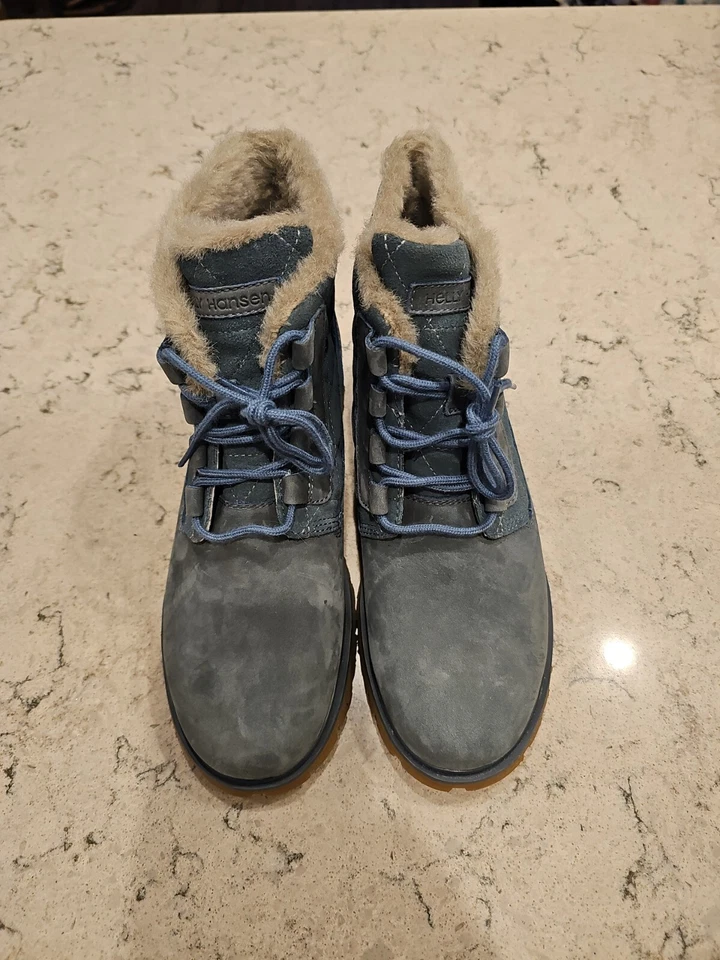 BOTAS Helly Hansen Mujer Talla 7.5 Vega Cuero Nobuck Resistente al Agua Azul Foto 2 de 4