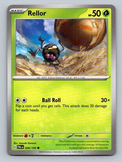 2023 Pokemon Card Paldea Evolved Rellor 26/193