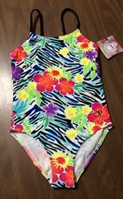 NEW Girls OP Floral Print Swimsuit Size 4/5