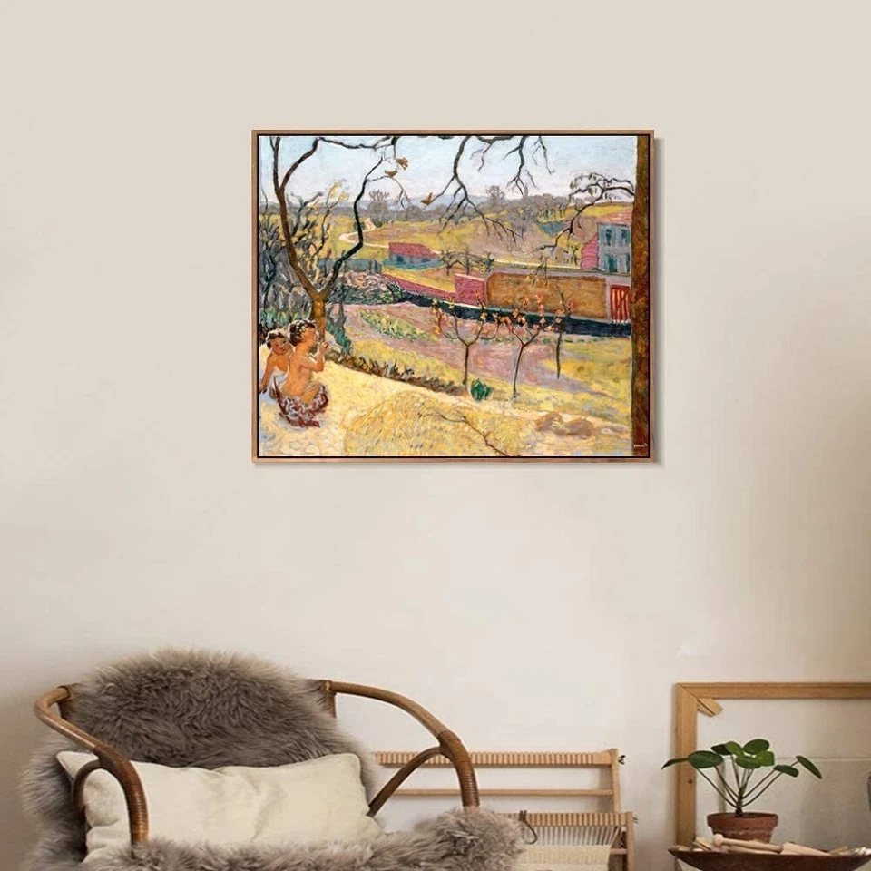 Arte en lienzo enmarcado principios de primavera (pequeños faunos), 1909 por Pierre Bonnard 20"x24" Foto 3 de 4