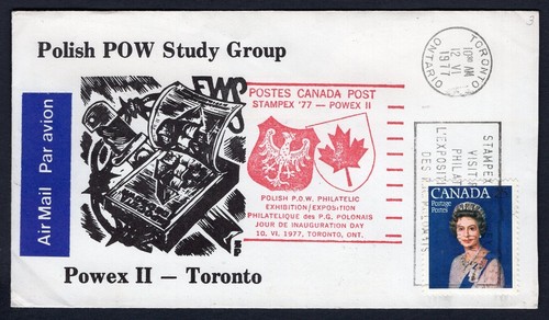 Canada TORONTO Stampex Exhibition Cover. Polish POW Study Group. Slogan - Picture 2 of 3
