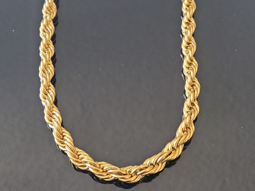 Stainless Steel Rope Chain Heavy Necklace Rope Chain Biker 9mm Necklace - Picture 8 of 10