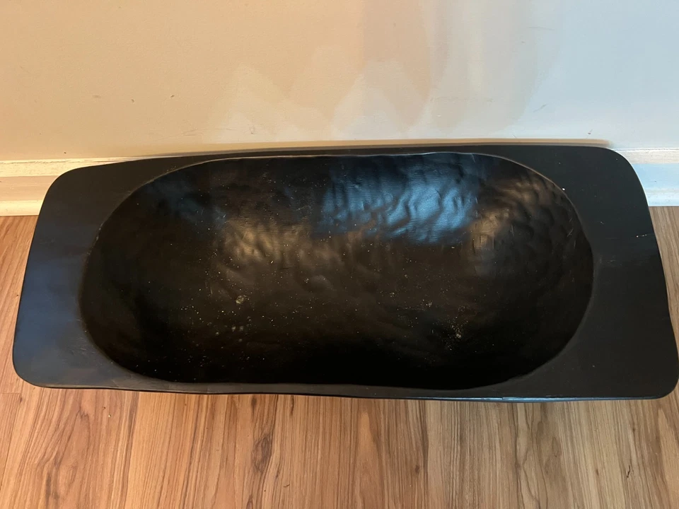 Bandeja para masa de madera negra Pottery Barn 27,5" x 11" x 5,5" de alto segura para alimentos Foto 4 de 4