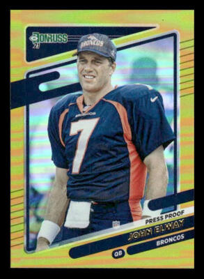 2021 Donruss #180b John Elway Press Proof Premium Denver Broncos