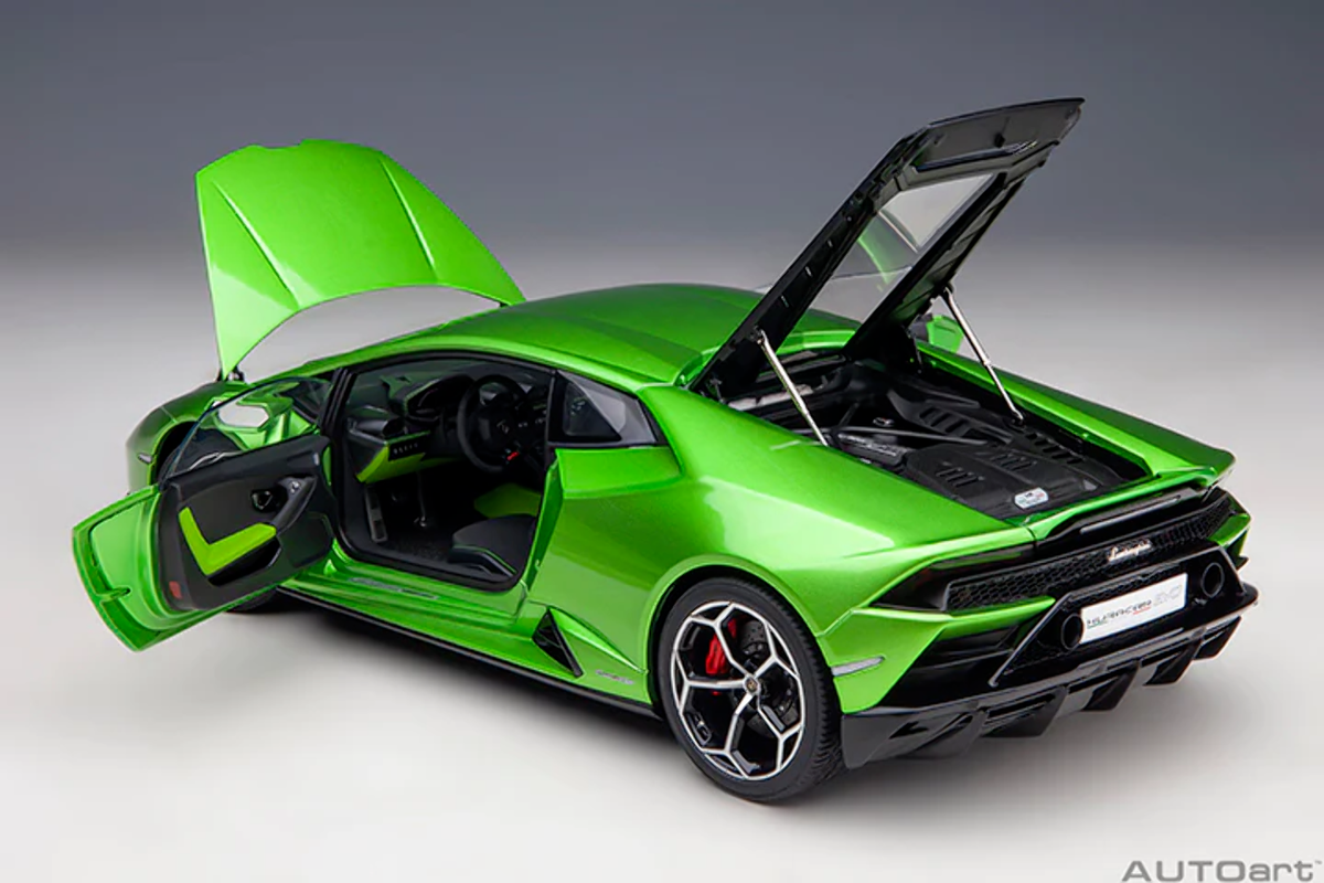 1/18 Lamborghini Huracan Evo Verde Selvans Green Model Car by