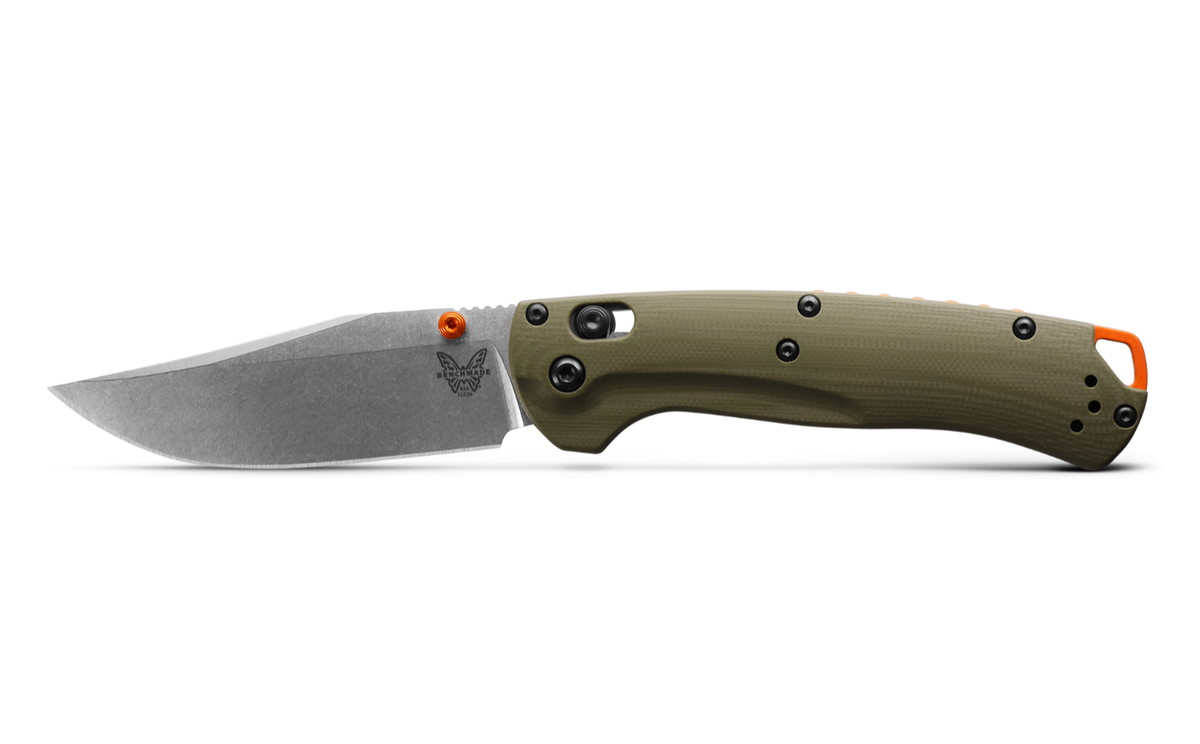 〈新品未使用〉タク上手 TACJOWZ BGO bonfiregooutside Benchmade TAGGEDOUT Folding Knife 3.5in S45VN Steel OD Green