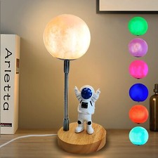 Moon Lamp For Kidsspace Buddy Lights With 7 Color Astronaut Night Lightusb Power