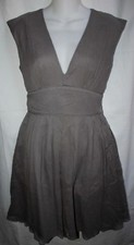 J CREW Silk Chiffon Lined Cocktail Dress Bridesmaid Party Graphite Gray Size 0