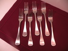 Set Of 7 SALAD FORKS CAMBRIDGE stainless BAILEY SATIN 7 1/8"