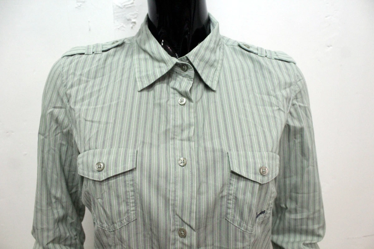 GUESS Woman Size L Cotton Shirt Chemise Multicoloured Shirt Logo