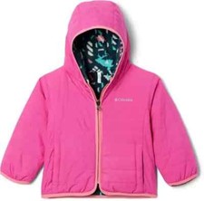 Columbia Toddlers' Double Trouble Reversible Insulated Jacket Pink Size 2T NEW