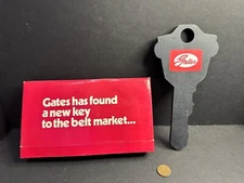 Vintage Gates Rubber Auto Belts Advertising Key, Auto Parts Shop, Big Rubber Key