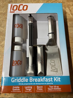 Loco Griddle Breakfast Cooking Accessory Kit (5-Pcs) Multi-Colored Long Lasting