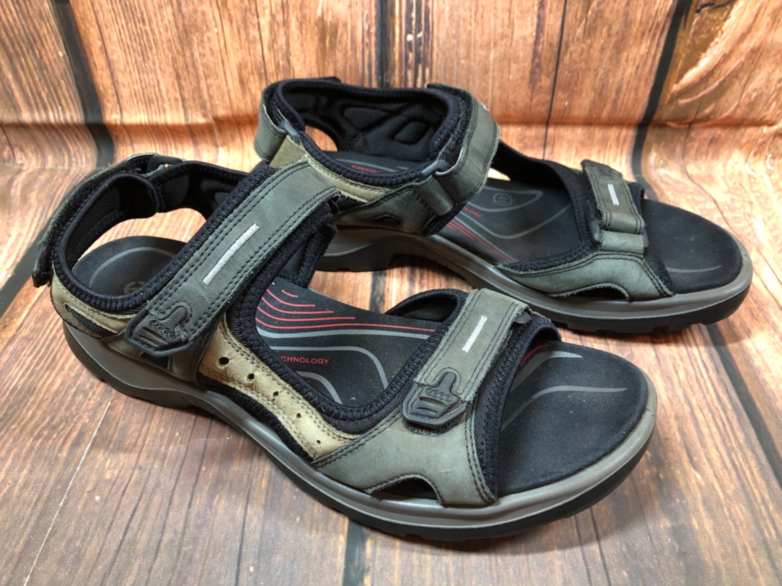 Ecco Yucatan Leather Sport Sandals Womens 41 / 1010.… Gem