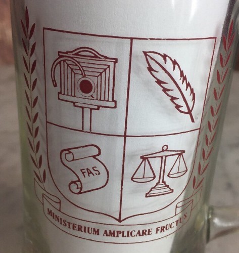 Ministerium Amplicare Fructus FAS Quill Scales Seal Glass Beer Mug Heavy Bottom - Picture 2 of 6