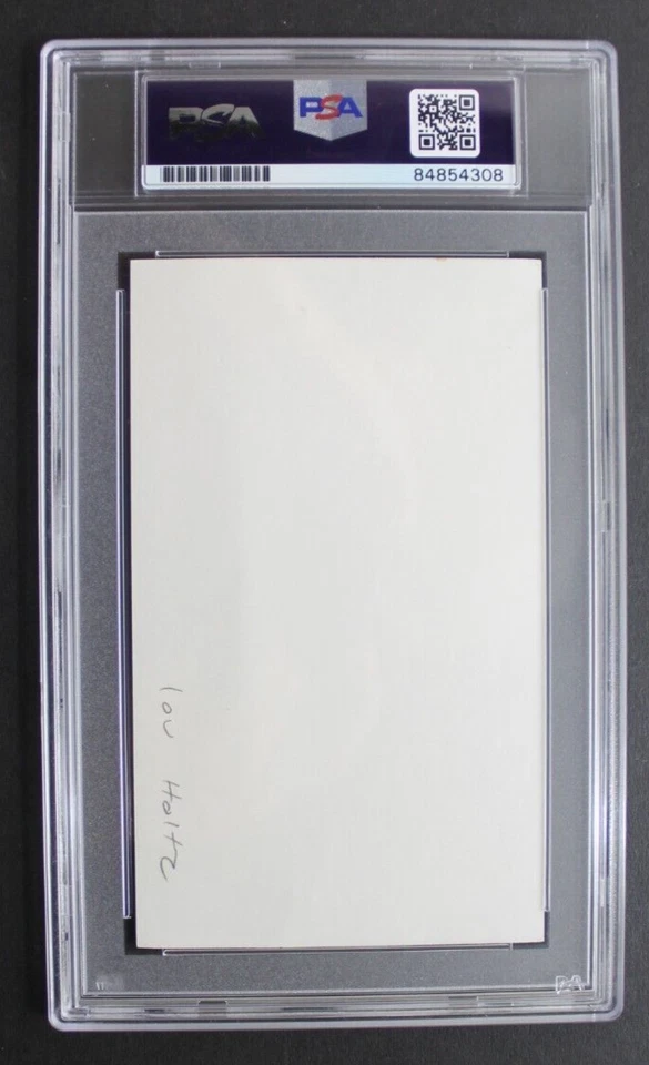 Lou Holtz NOTRE DAME COACH Signed 3x5 Index Card Certified Autograph PSA - Image 2 of 3