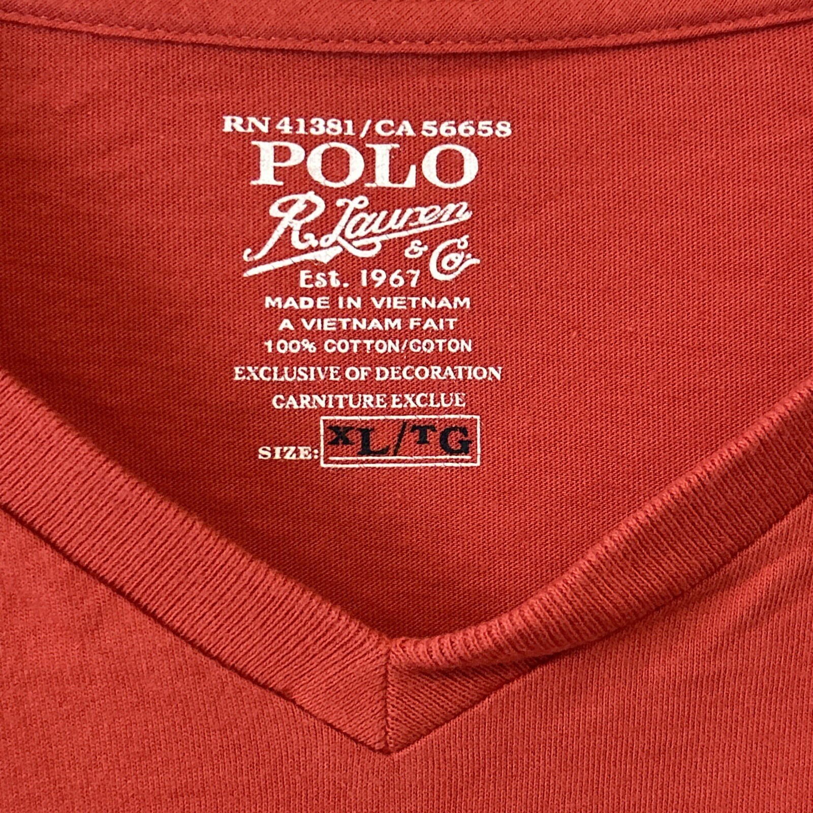 Polo Vintage anni '90 Ralph Lauren Punto Singolo Pony Rosso XL VINTAGE