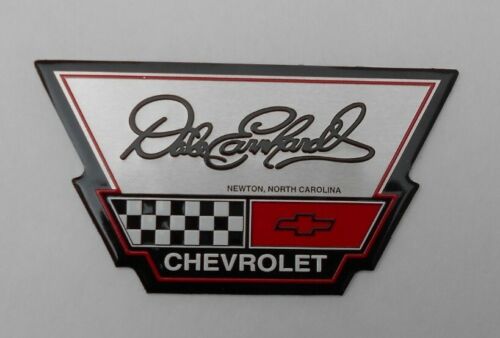 DALE EARNHARDT CHEVROLET CHEVY DEALERSHIP METAL EMBLEM DECAL NASCAR 3