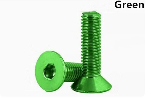 Colorful Aluminum 7075 Hex Socket Countersunk Flat Head Screws M3 M4 - Picture 17 of 25