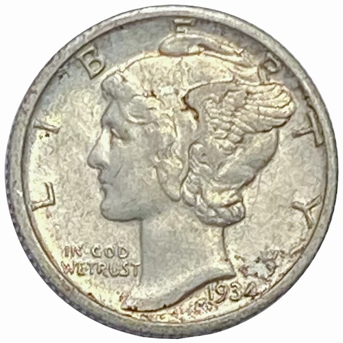 1934-D 10c Mercury Silver Dime About Uncirculated US Coin