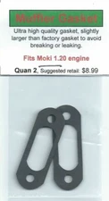 Moki M 120 1.20 Exhaust/Muffler Gasket 2 Pack NIP