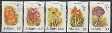 EDSROOM-11783 St Kitts 210-214 MNH 1987 Complete Mushrooms CV$14.55