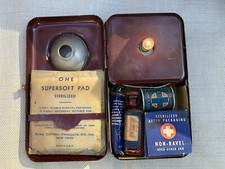 Vtg Flash Aid & Flashlight First Aid Kit Lewyt Products 1940's RARE 6"X4.25"