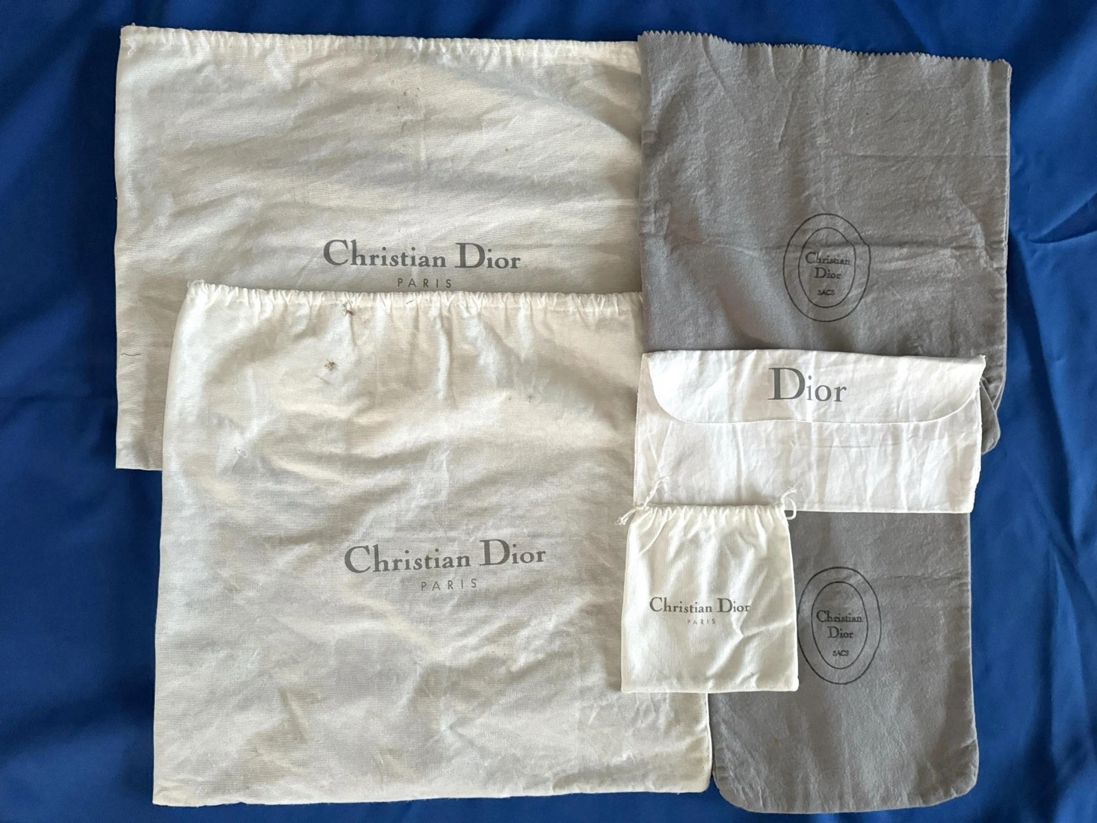 Auth Dior cordon de serrage, enveloppe rabat cache poussière sacs set Japon g1126 9